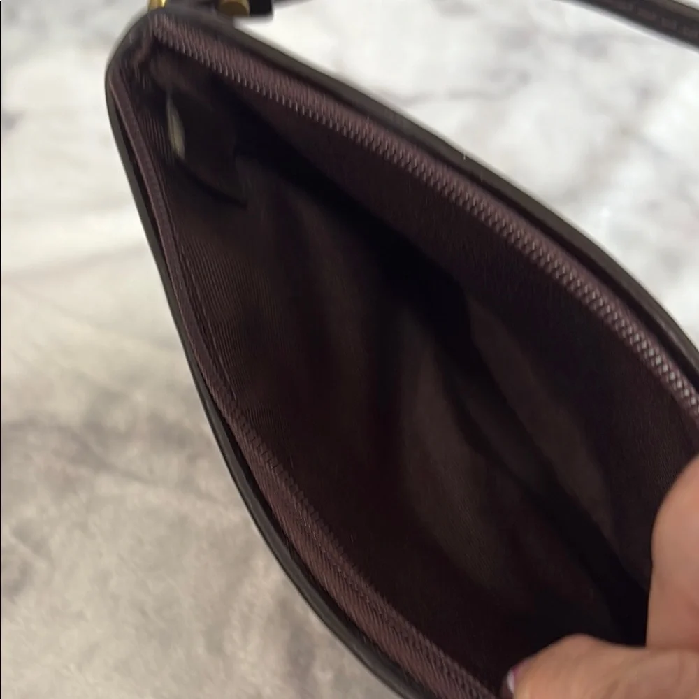 Coach Brown Crossbody Bag with Signature Monogram and Leather Trim - Picture 9 of 9